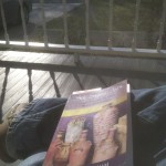 Enjoying a book on the porch