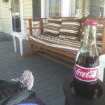 Coke and lunch after yardwork