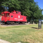 Over by the caboose